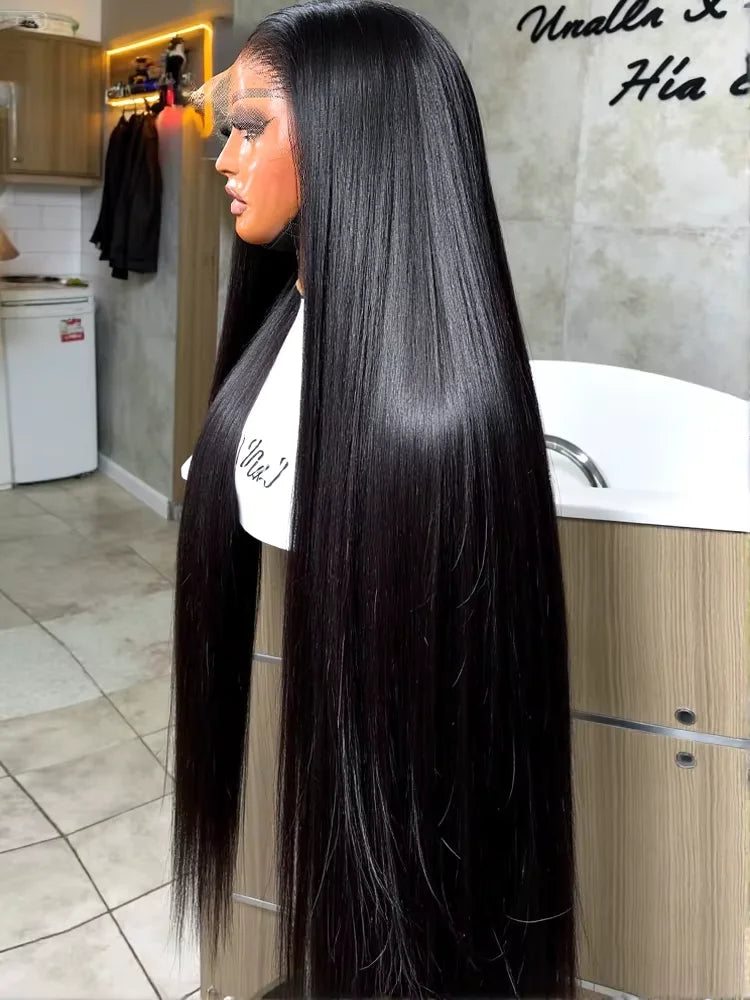 300 Density 40 Inch Bone Straight Human Hair Wigs Vietnamese Hair Wear Go Glueless Wig 13x4 13x6 Hd Transparent Lace Frontal Wig