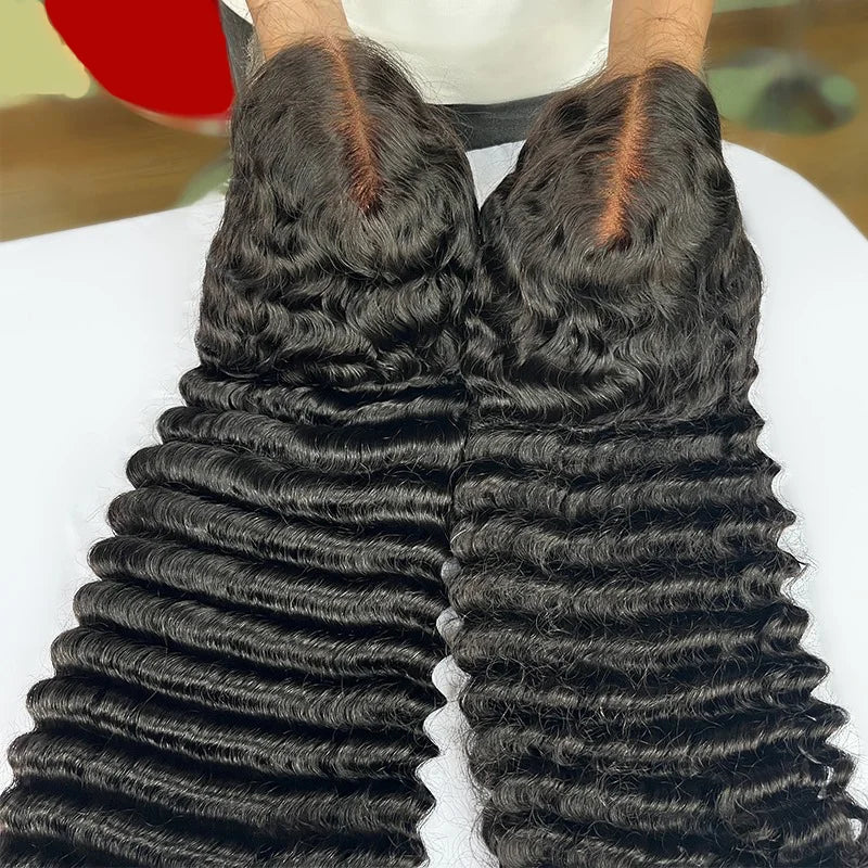300% Burmese Curly Wigs 13x6 HD Lace Front Human Hair Wigs No Glue Wear Go Preplucked Deep Wave Lace Frontal Wig 100% Human Hair