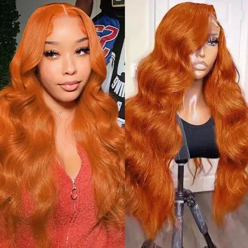 13X4X1 HD Lace Front Wig Soft Synthetic Body Wave Preplucked Hairline Glueless Wigs 99J Burgundy 613 Honey Blonde Ginger Color