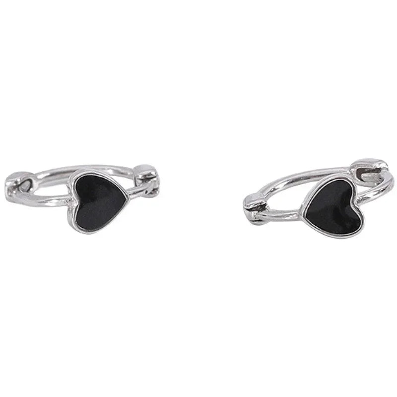 925 Sterling Silver Heart Earrings for Women Silver Jewelry Gifts Trendy initial earrings