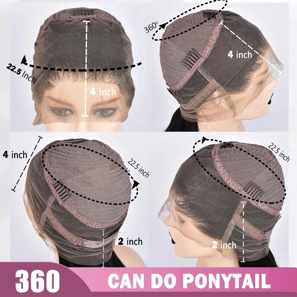 13x6 HD Lace Frontal Glueless Wig Pre Plucked Human Hair Ready To Go Bone Straight 9X6 Lace Front human hair Wig For Women