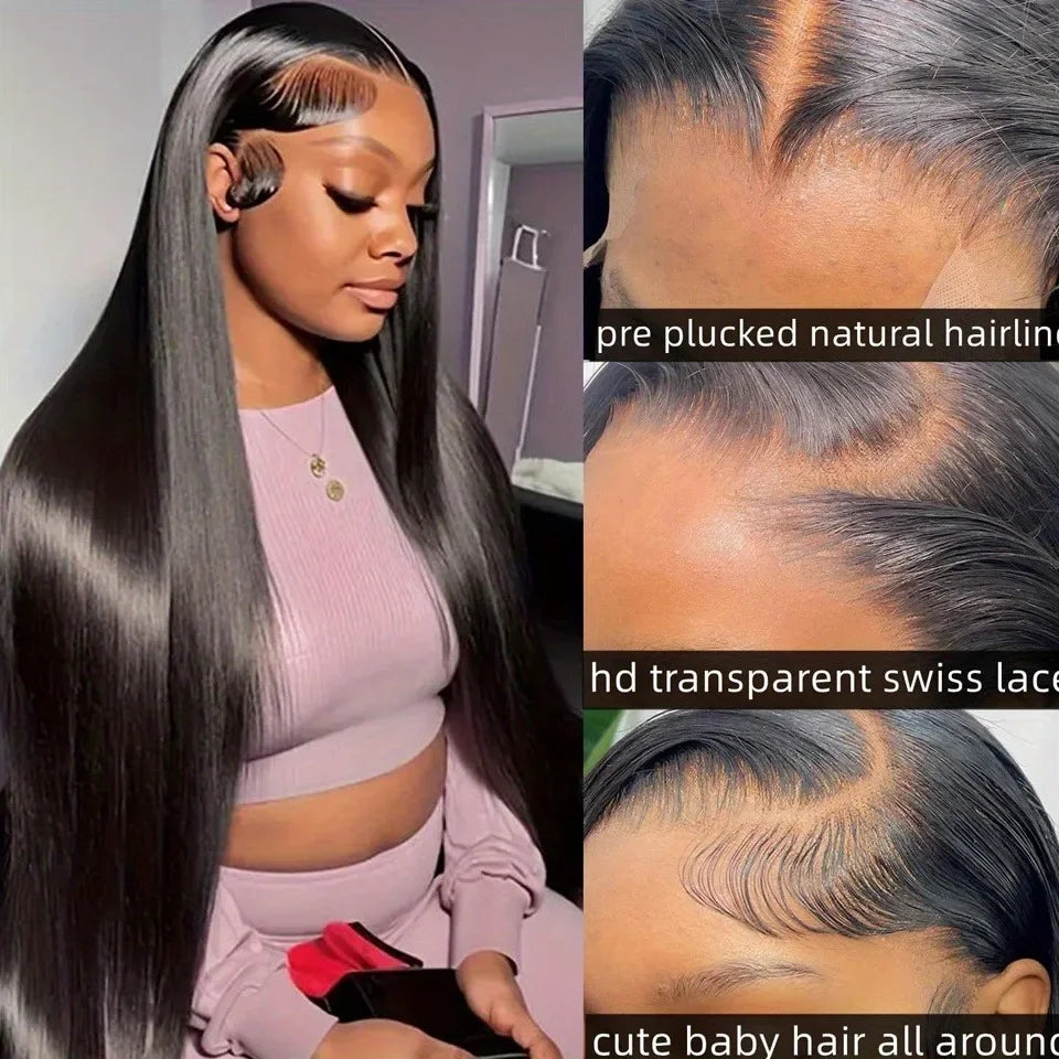 Lace Front Human Hair Wig Brazilian Straight Lace Front Human Hair Wigs For Women Glueless Wigs On Clearance Sale