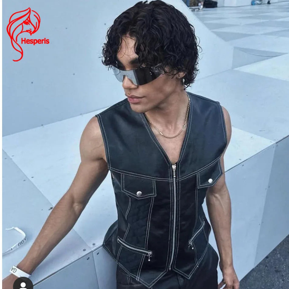 Hesperis Short Curly Wigs Natural Color Lace Front Human Hair Wig Pixie Cut Men's Wig With Bangs Curly Mullet Wig Middle Part