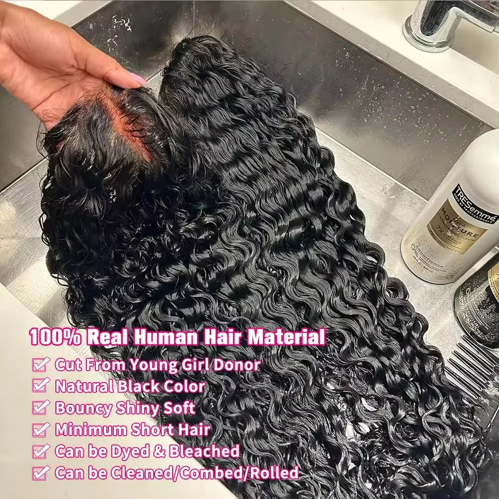 300% Burmese Curly Wigs 13x6 HD Lace Front Human Hair Wigs No Glue Wear Go Preplucked Deep Wave Lace Frontal Wig 100% Human Hair