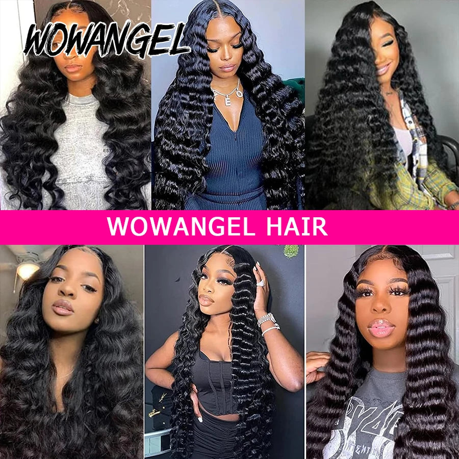 250% Loose Deep Wave Human Hair Wigs Pre Plucked 13x6 HD Full Frontal Wigs 100% Human Hair Curly Lace Front Wigs For Black Women