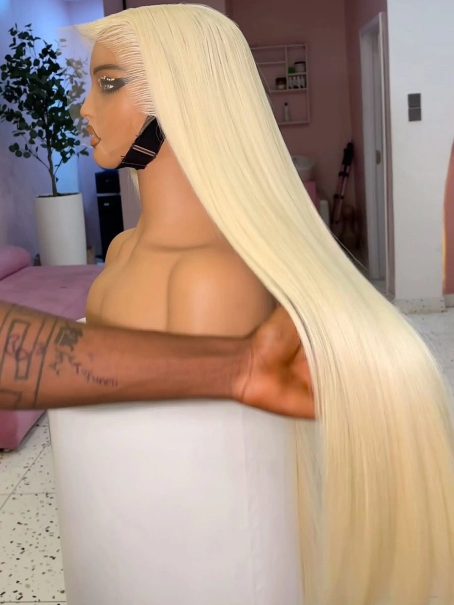 613 Honey Blonde Color 13X4X1 HD Full Lace Frontal Wigs For Black Women Preplpucked With Bleach Knots Wedding Daily Party Soft