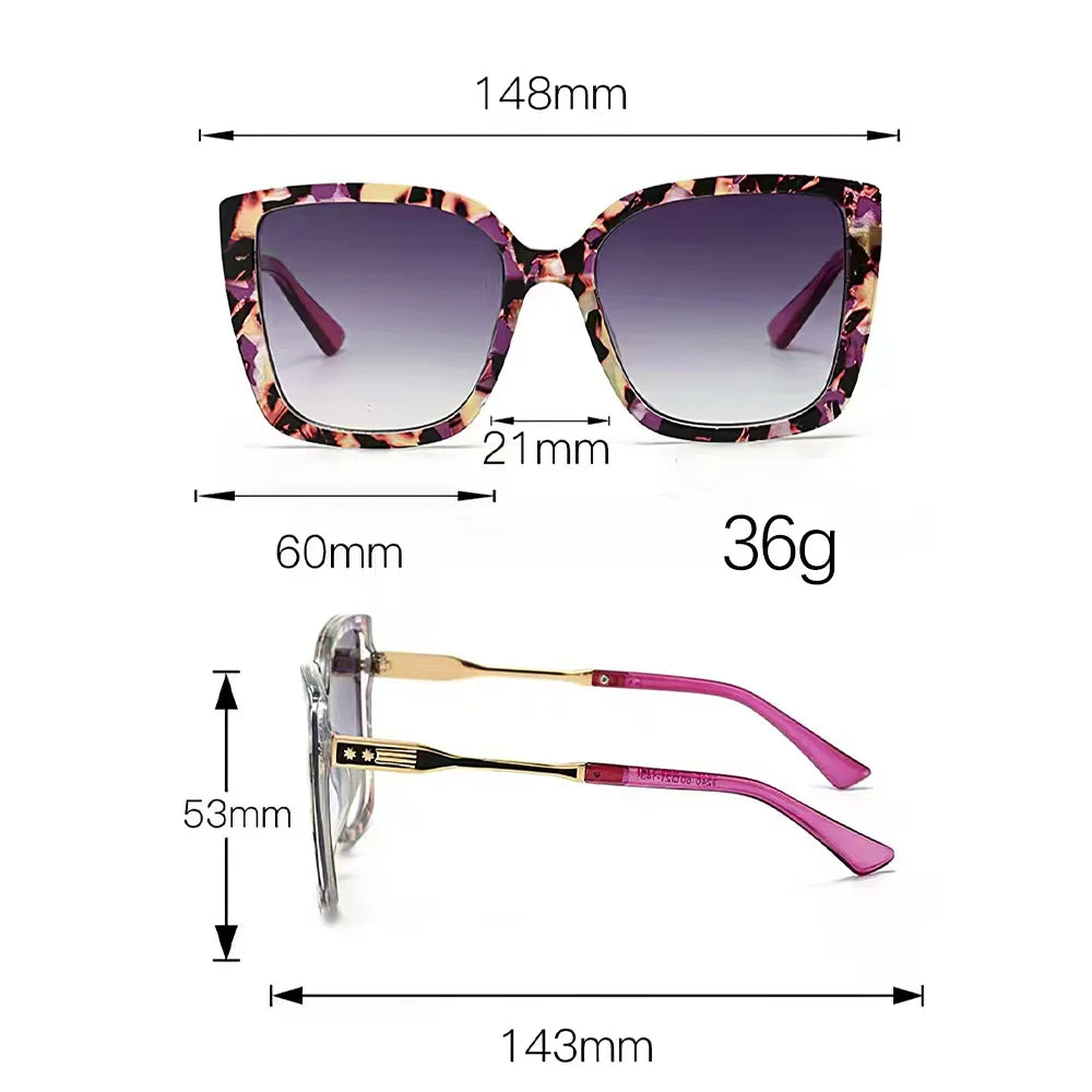 2025 Fashionable Women Sunglasses Large Frame Gradient Color Glasses for Women Exquisite Design for Women Sunglasses for Women