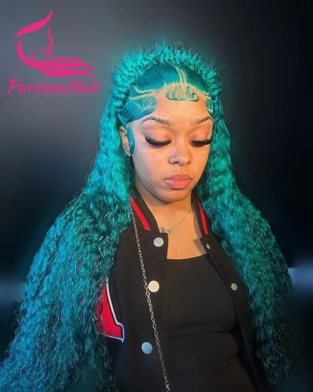 Deep Wave 13x6 HD Lace Front Wigs Human Hair Green Colored Brazilian13x4 Lace Frontal Human Hair Curly Wig  For Women PrePlucked