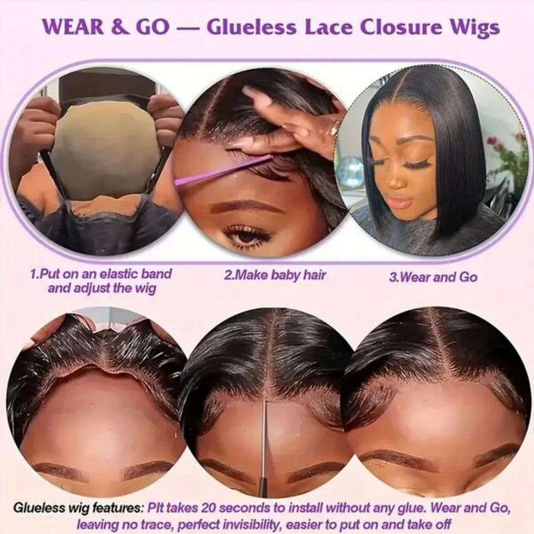 Straight Brazilian Human Hair Wig 250% Density Pre-plucked Hairline Glueless HD Lace Wigs 13x6 Frontal Wig 13x4 Closure Lace Wig