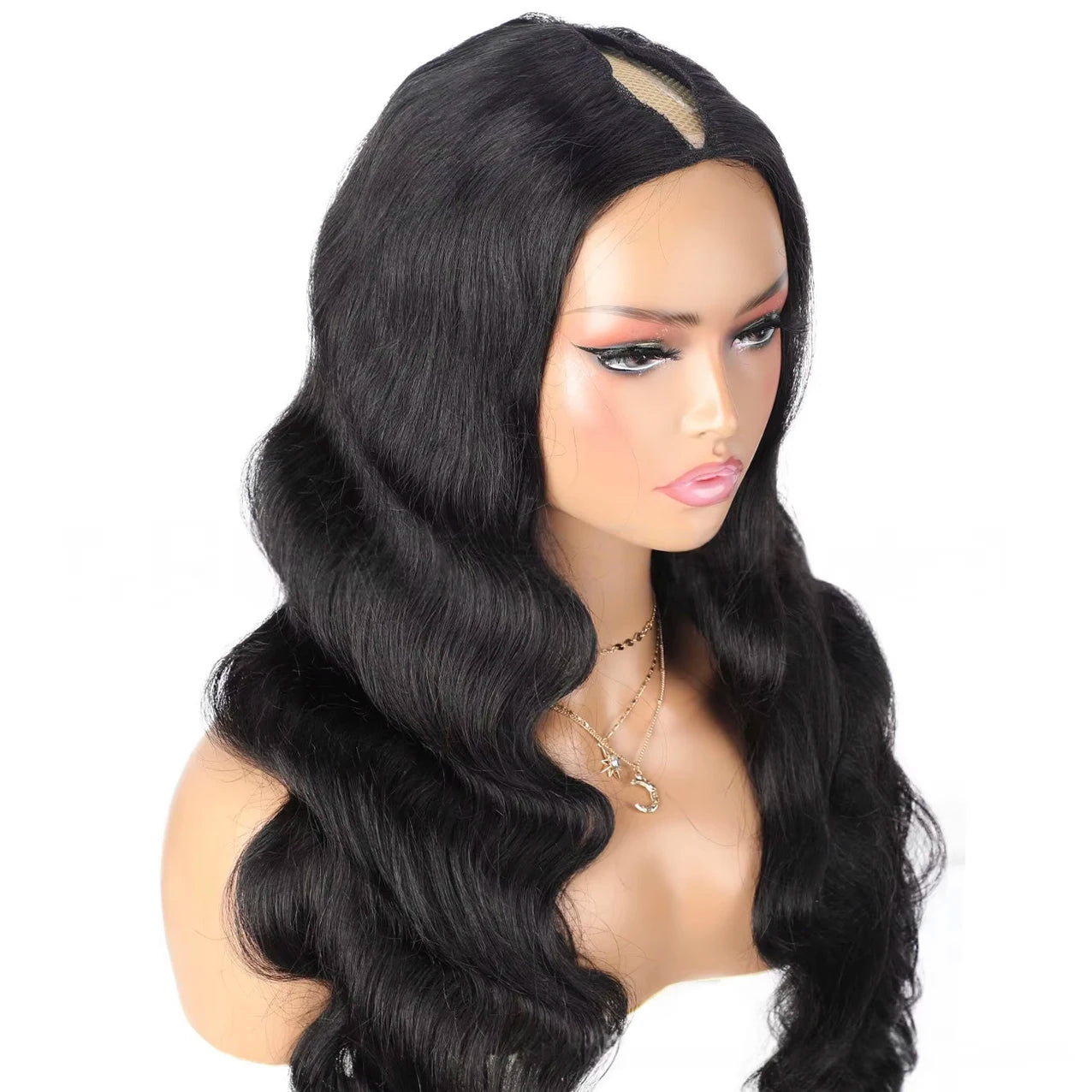 V Part Wigs Human Hair Body Wave 100% Human Hair Wigs No Leave Out No Sew-In Machine Made Deep Wave Beginner Friendly