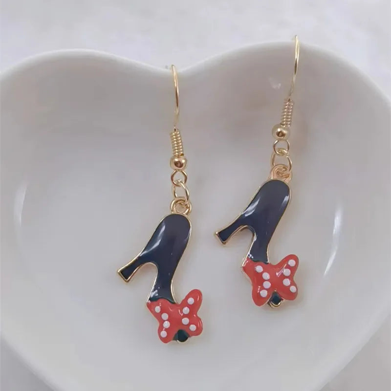 New Fashion Cute Enamel High Heels Women Earrings Wholesale High Quality