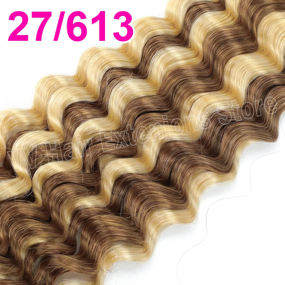 Deep Wave I Tip Hair Extensions 100%Human Hair Extensions Curly I Tip Double Drawn Bundles Microlink  Full Thick Ends Extensions