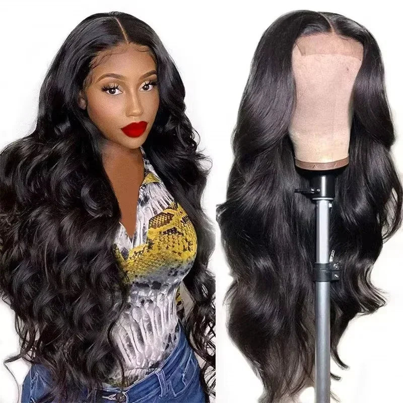 New Body Wave 13*4 Lace Front Synthetic Wigs,Long Glueless Lace Front Wig with Pre Plucked Natrural Hairline and Baby Hair