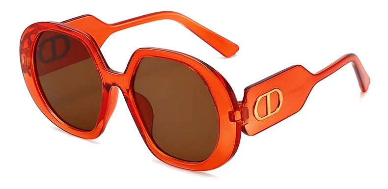 Vintage Women Sunglasses Fashion Classic Oversize Round Frame Sunglass