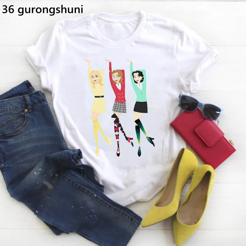 T Shirt Women Funny Heathers The Musical Graphic Print Camiseta Mujer Tshirt Fashion Tee Shirt Femme Summer Women Tops