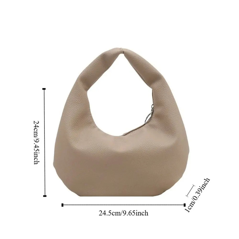 Fashion Solid Color Clutch Bags Pu Leather Small Tote Bag Commute Women Handbags Party