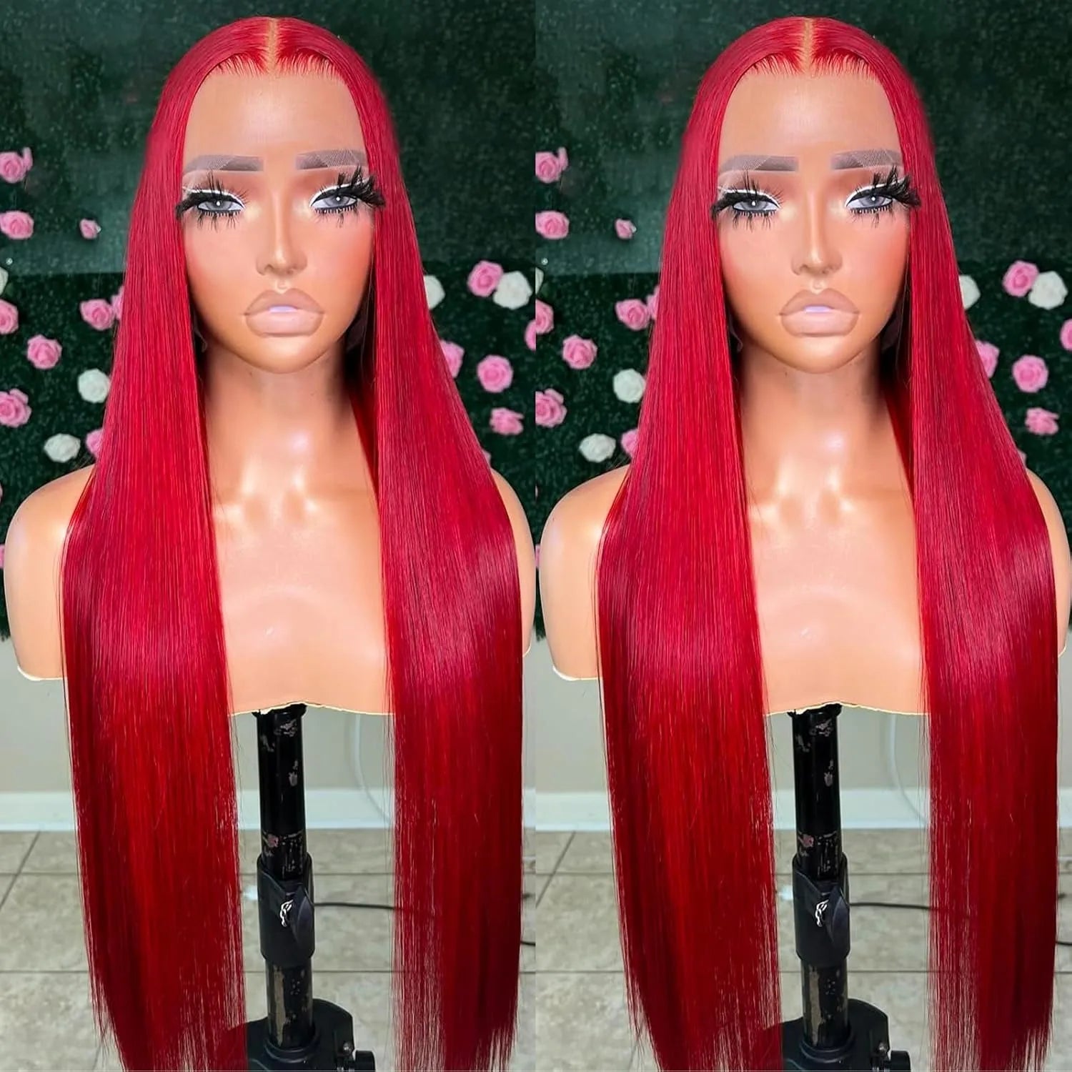 40 Inch Yellow Wigs Long Straight Lace Front Synthetic Wigs Pre Plucked Natural Hairline Glueless Wigs for Fashion Women Cosplay