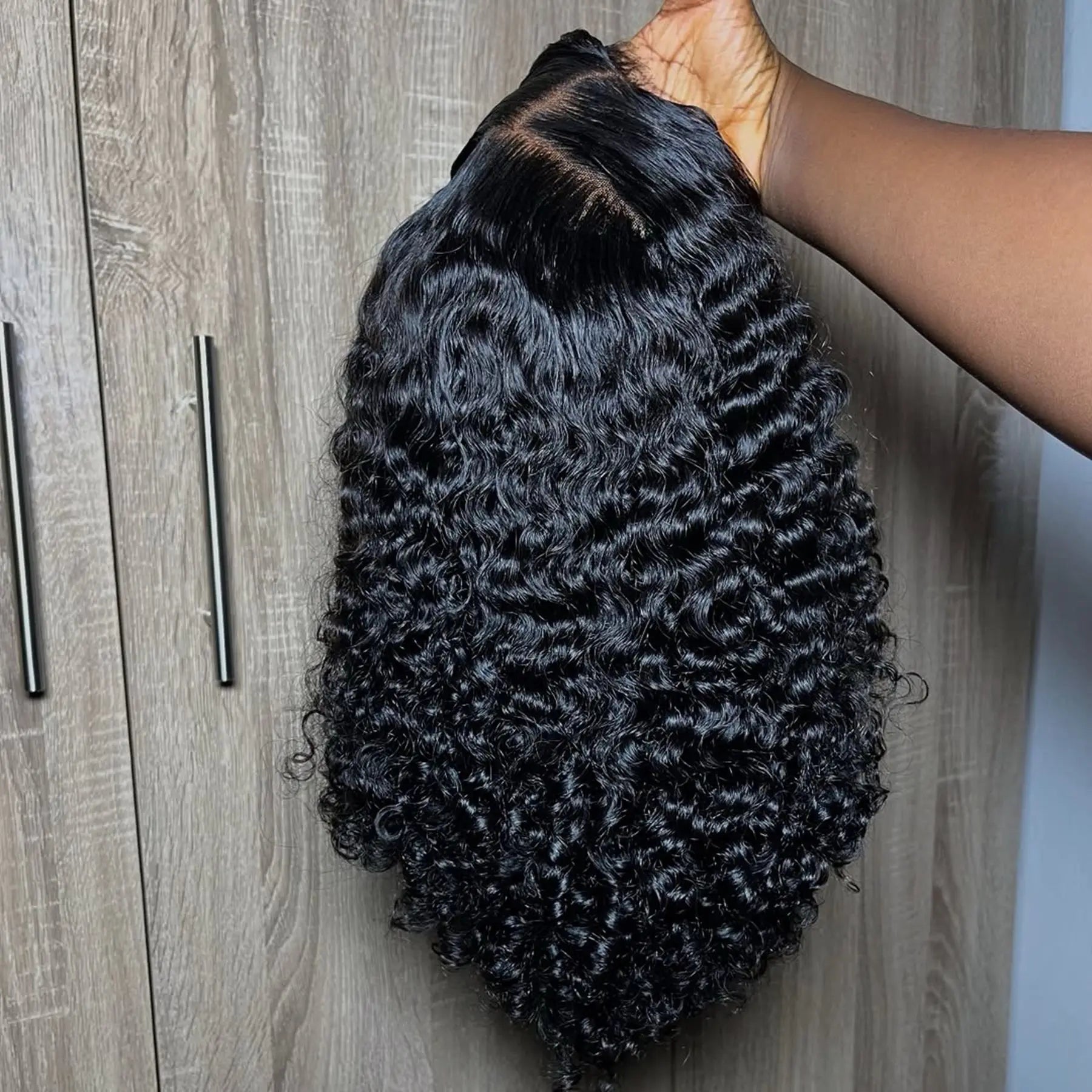 Kinky Curly Short Bob Cut Synthetic Wig 13x4 HD Full Lace Frontal Pre-plucked Bleached Knots Glueless for Black Women
