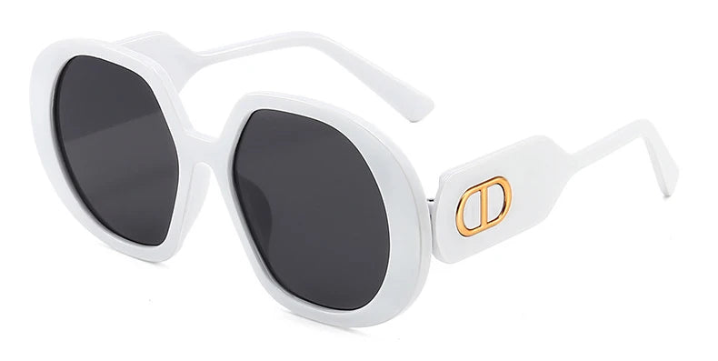 Vintage Women Sunglasses Fashion Classic Oversize Round Frame Sunglass