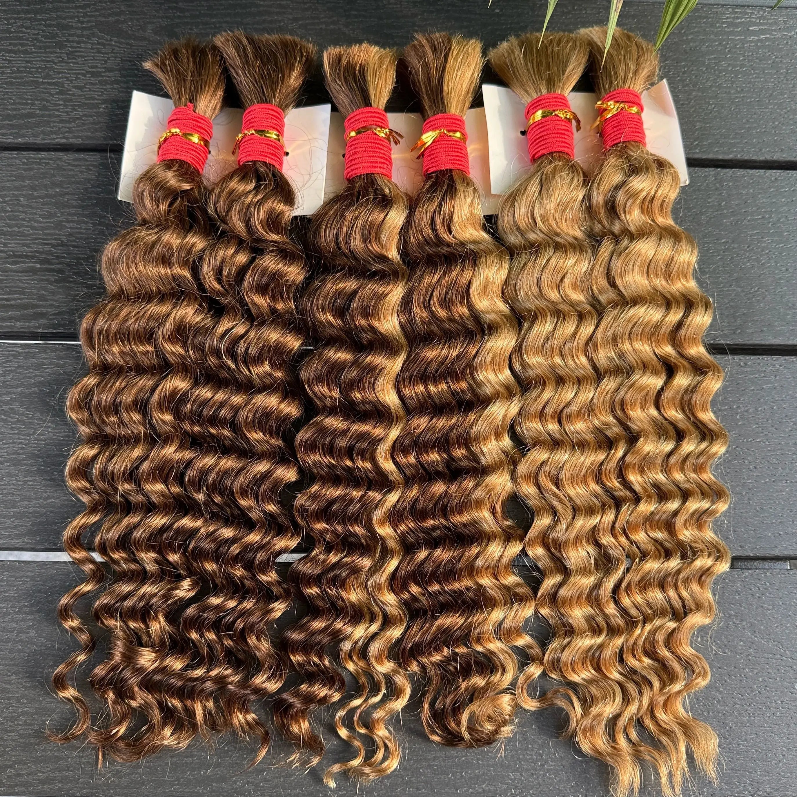 Nabi Boho Braiding Hair Bulk Deep Wave Hair Bundles Extentions No Weft Bulk Hair Bundles for Boho Braiding
