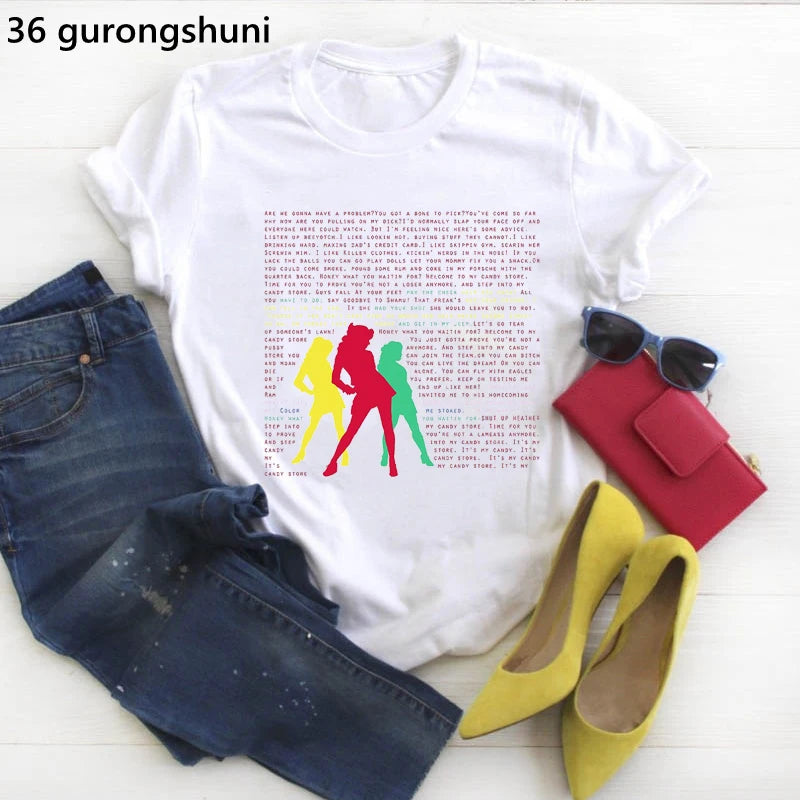 T Shirt Women Funny Heathers The Musical Graphic Print Camiseta Mujer Tshirt Fashion Tee Shirt Femme Summer Women Tops