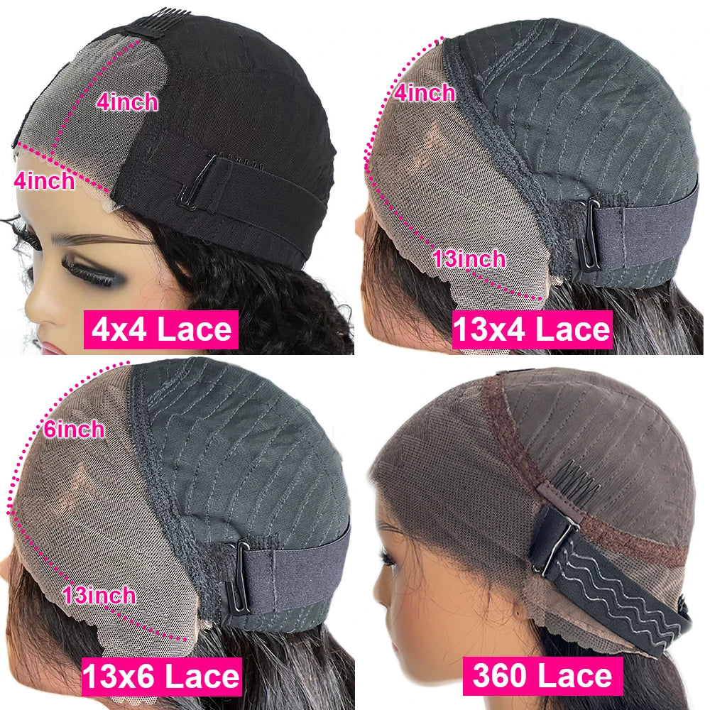 Wear And Go Brown Colored Kinky Curly Glueless Human Hair Wigs 13x6 HD Transparent Lace Frontal Wigs Preplucked Lace Front Wigs