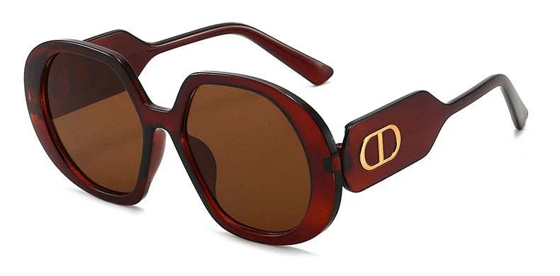 Vintage Women Sunglasses Fashion Classic Oversize Round Frame Sunglass