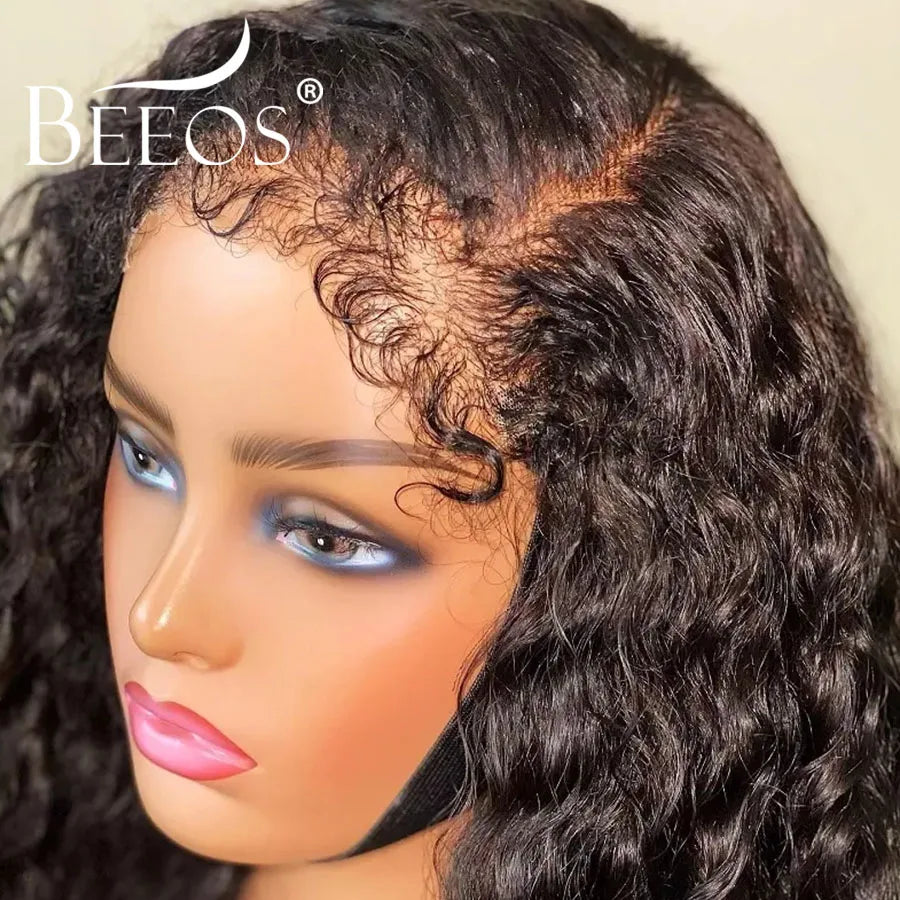 250% Curly Baby Hair Wigs Kinky Curly 13x6 HD Lace Frontal Wig Human Hair Wigs For Women Pre Plucked Water Wave Brazilian Remy
