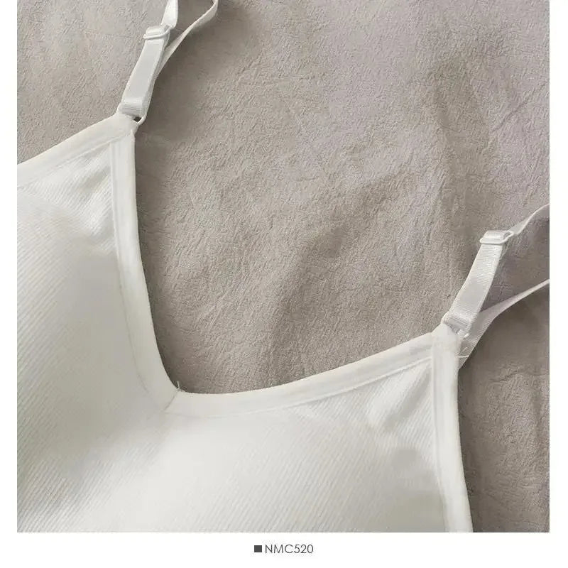 Womens Tops Sexy Tank Top Women Built in Bra Solid Color Camis for Women Crop Top Off Shoulder Sleeveless Camisole