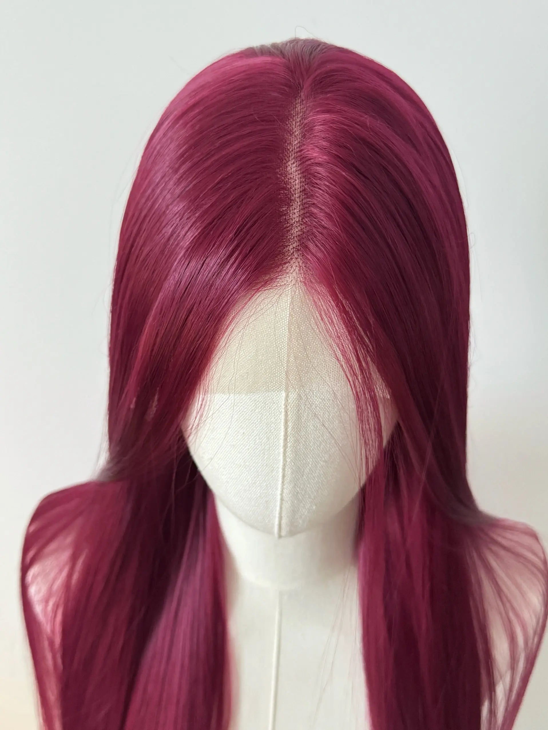 Lace Front Wig for Women Purple-red Cold Cocktail Red Wigs 13x4 HD Lace Frontal 26inch Straight Hair Ririn Matsuoka Cosplay