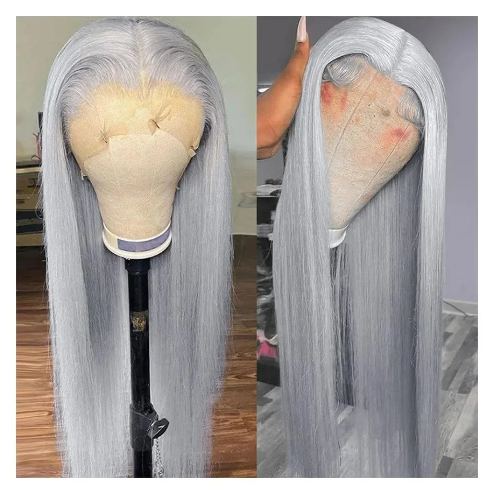40 Inch Yellow Wigs Long Straight Lace Front Synthetic Wigs Pre Plucked Natural Hairline Glueless Wigs for Fashion Women Cosplay