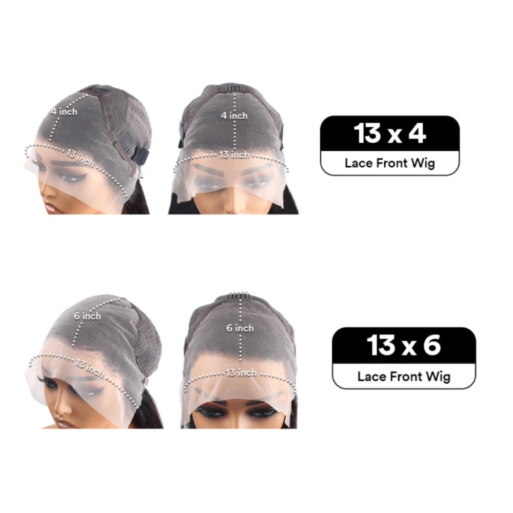 40 Inch 250 Density Straight Lace Front Wigs Human Hair 13x6 HD Lace 13x4 Transparent Frontal Wigs Pre Plucked For Black Women