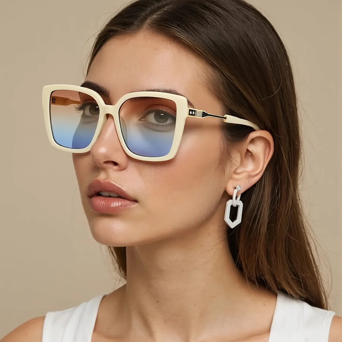 2025 Fashionable Women Sunglasses Large Frame Gradient Color Glasses for Women Exquisite Design for Women Sunglasses for Women