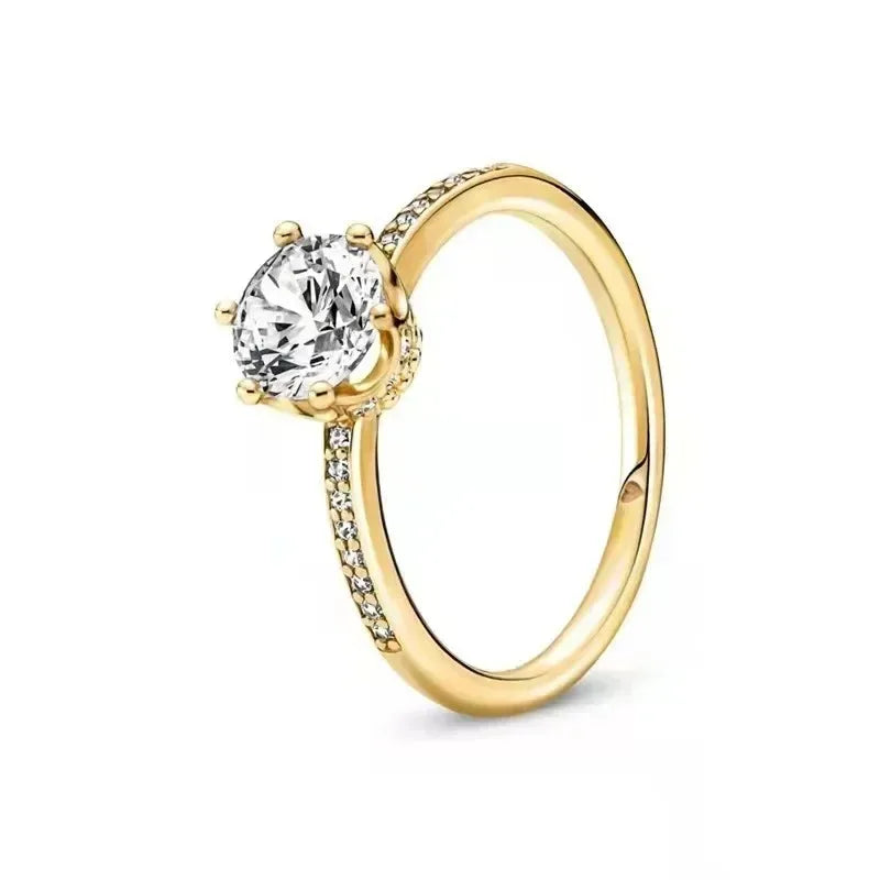 925 Women's Silver Ring Crown Charm Jewelry Fashion Festival Gift