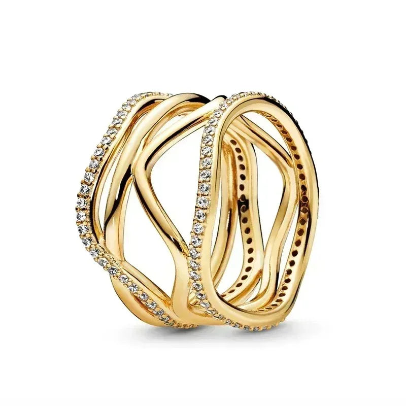 925 Women's Silver Ring Crown Charm Jewelry Fashion Festival Gift