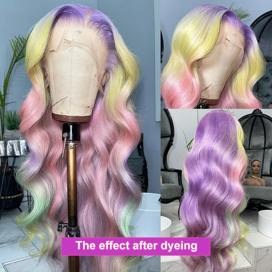 250 Density 613 HD Lace Frontal Wig 13x6 Transparent Colored Body Wave Human Hair Wig 13x4 Blonde Human Lace Front Wig