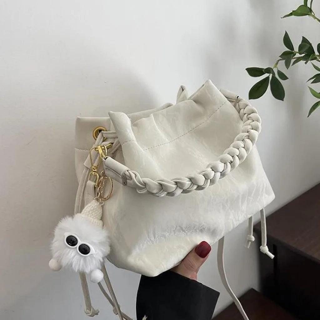 Women Tote Bags Sophisticated Medium Bucket Bag Pu Women'S Bucket Bag Stylish Crossbody Handbag For Short Travel Daily Commuting