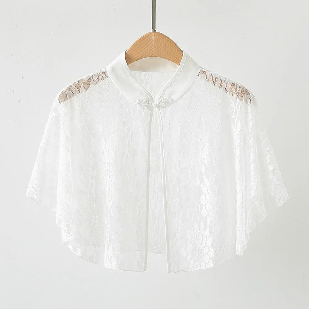 Cloak Multicolor Chiffon Shawl Breathable Short Tulle Shawl Women Tops Women