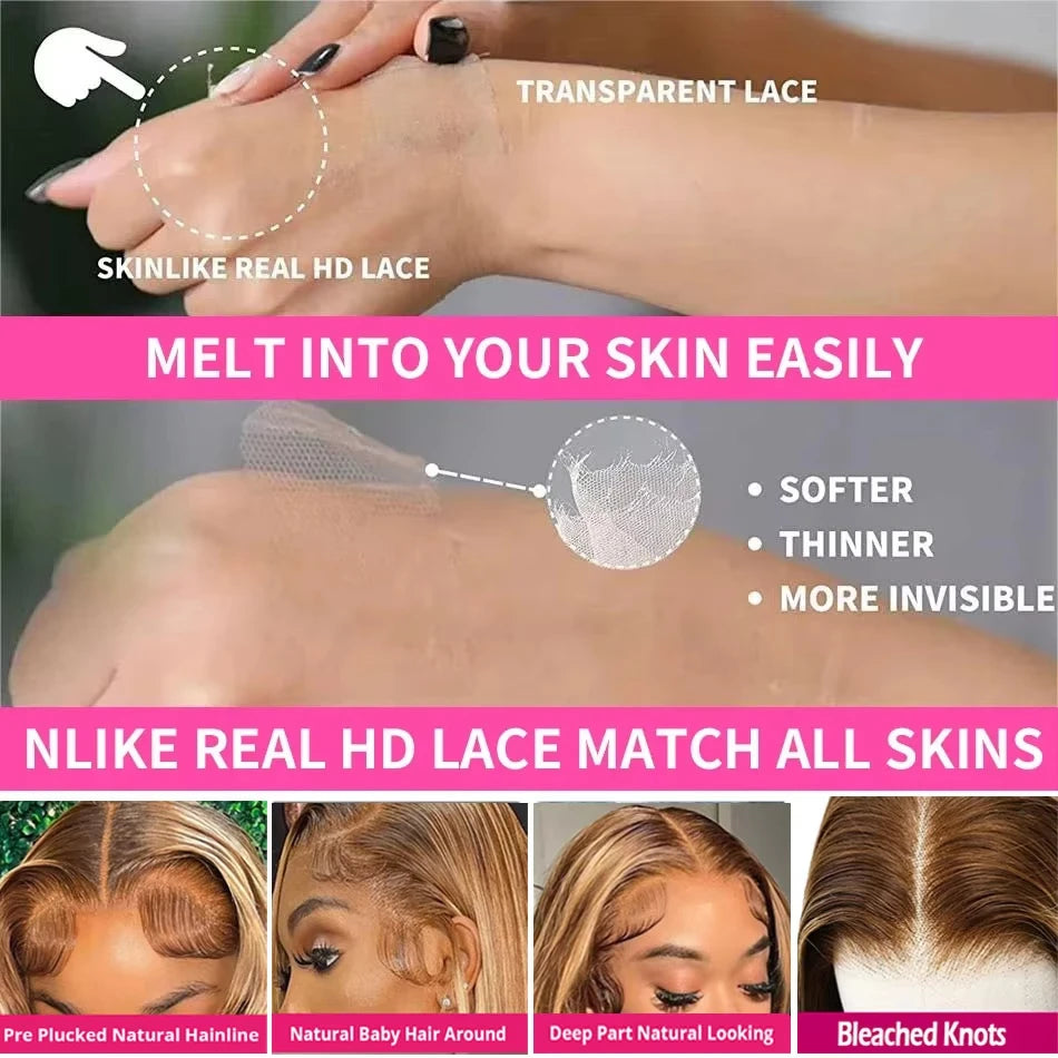 Highlight Curly Wigs 13x6 Lace Front Human Hair Wig Honey Blonde Deep Wave 13x4 Hd Lace Wigs 4x4 Remy Human Hair Wigs For Women