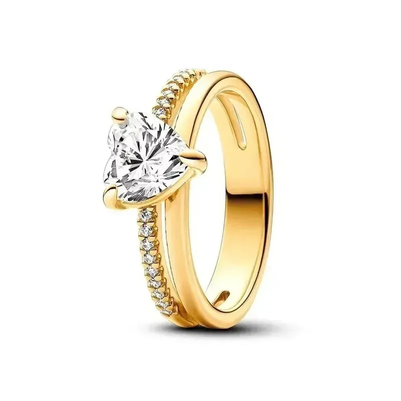 925 Women's Silver Ring Crown Charm Jewelry Fashion Festival Gift