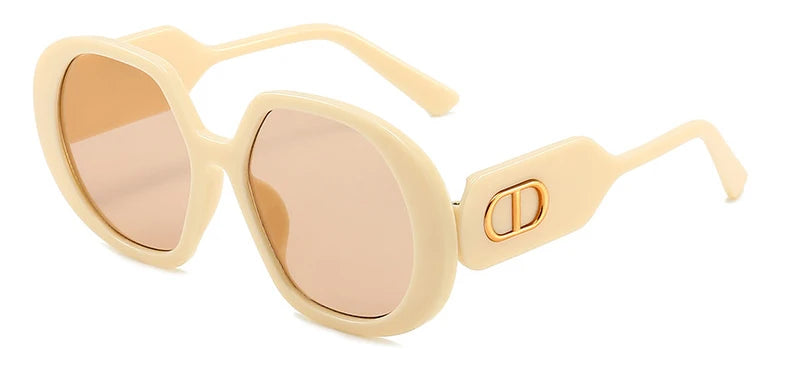 Vintage Women Sunglasses Fashion Classic Oversize Round Frame Sunglass