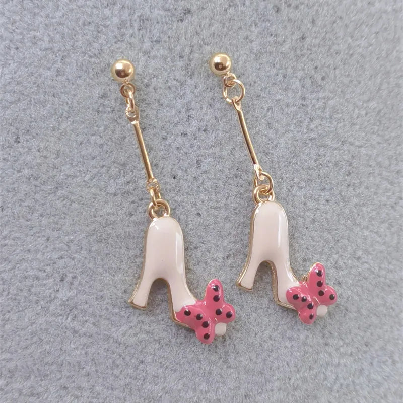 New Fashion Cute Enamel High Heels Women Earrings Wholesale High Quality