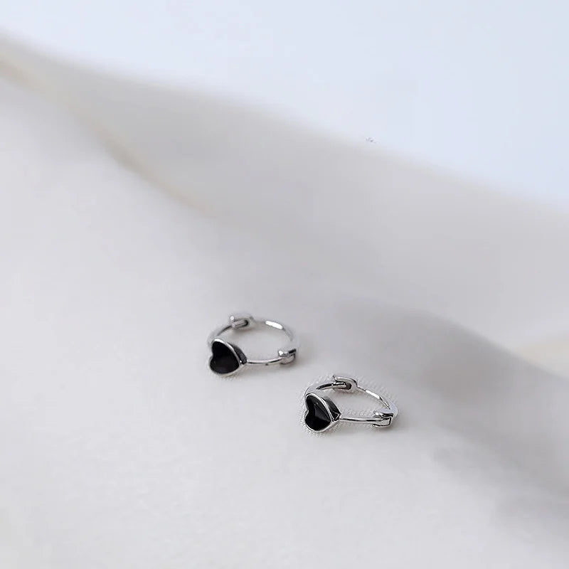 925 Sterling Silver Heart Earrings for Women Silver Jewelry Gifts Trendy initial earrings