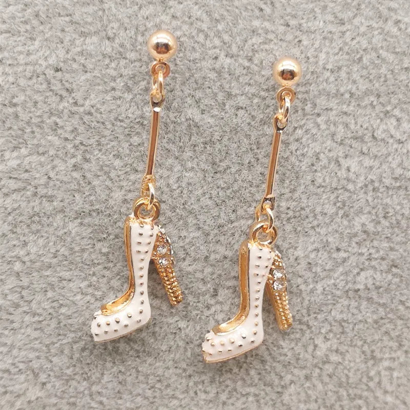 New Fashion Cute Enamel High Heels Women Earrings Wholesale High Quality