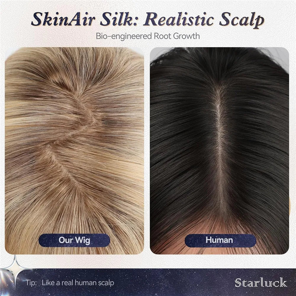 Real Human Hair Wigs for Women Short Blonde Bob Wig 100% Natural Human Hair with Bangs for Daily Party Wear Soft Hair