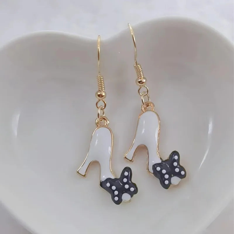 New Fashion Cute Enamel High Heels Women Earrings Wholesale High Quality