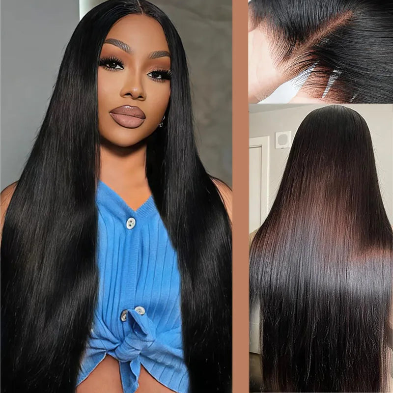 HD Transparent Lace Front Human Hair Wigs Bone Straight 13x4 13x6 Black Color Natural Looking 200 Density High Quality For Women