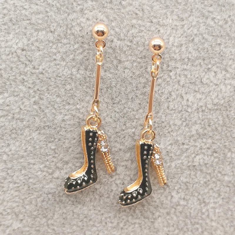 New Fashion Cute Enamel High Heels Women Earrings Wholesale High Quality