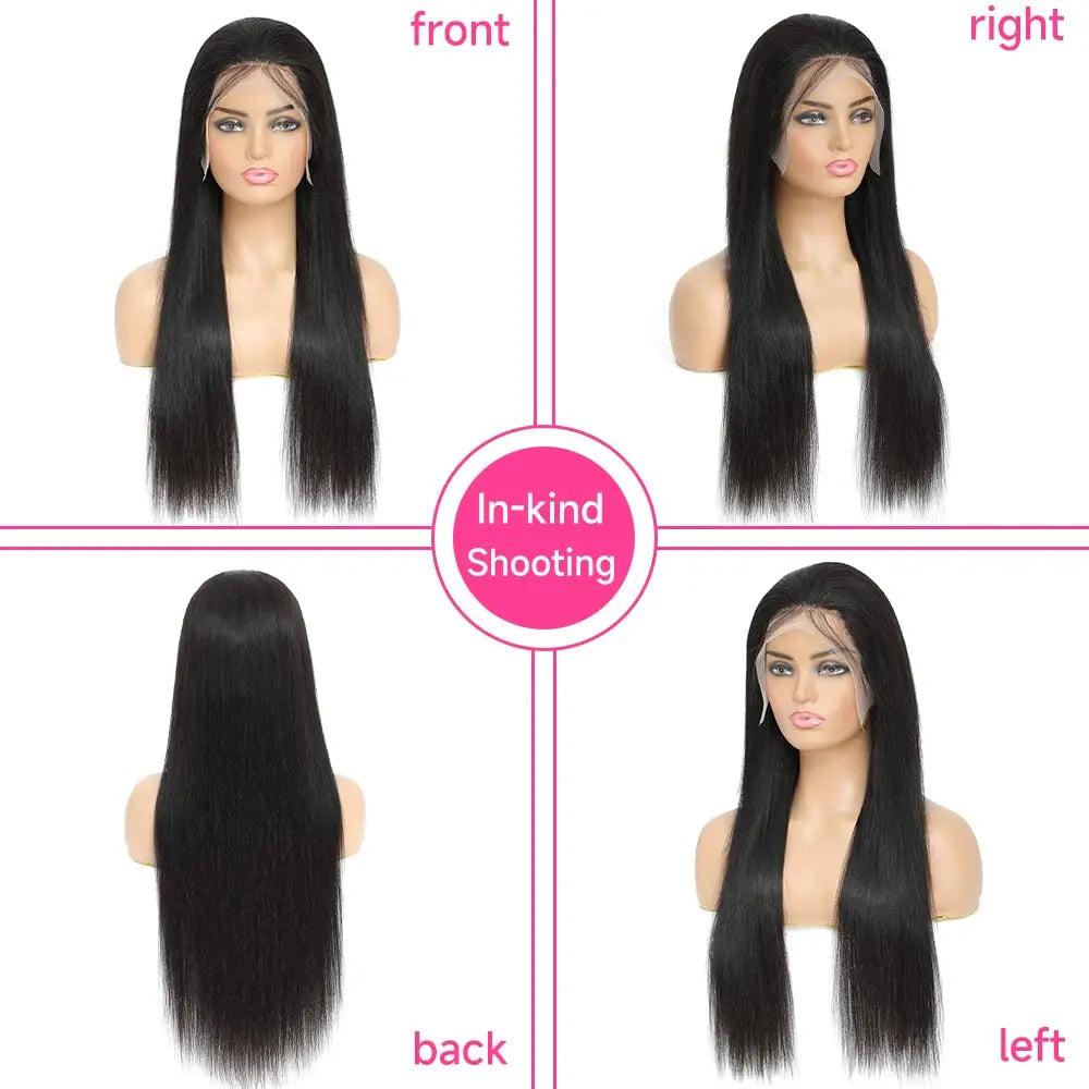 200 Density 13x4 13x6 Hd Lace Frontal Human Hair Wigs Straight 360 Lace Frontal Wig Preplucked 4x4 Closure Lace Wig Remy Hair