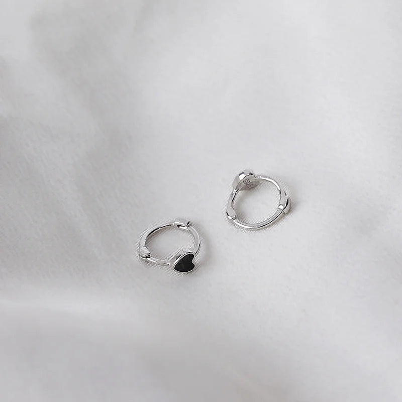 925 Sterling Silver Heart Earrings for Women Silver Jewelry Gifts Trendy initial earrings